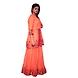 Short Frock Style Kurti With Skrit-XL-Linen-Orange-1-sm