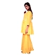 Frockstyle  Kurti With Garara-M-Linen-Yellow-2-sm