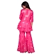 Short Empire Kurti With Garara-XL-Linen-Dark Pink-1-sm