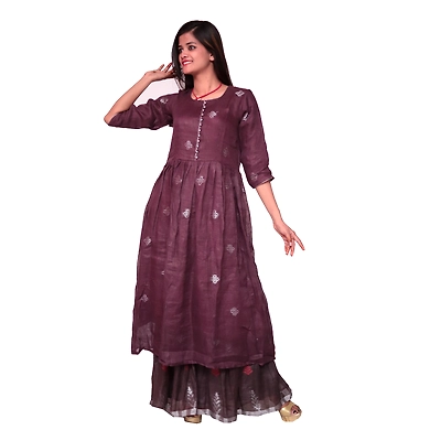 Frock Style Kurti With Garara-AFLS-1138