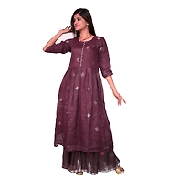 Frock Style Kurti With Garara
