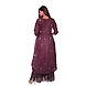 Frock Style Kurti With Garara-M-Linen-Chocolate-1-sm