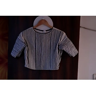 Fashionable Blouse-Off White OR Black-Linen-M