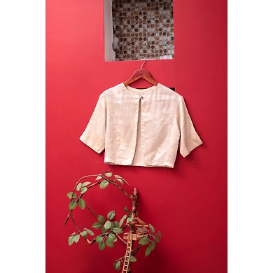 Fashionable Srug-M-Roy Silk-Off White-1