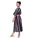 Frock Style Shirt-M-Linen-Black-1-sm