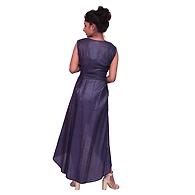 Western One Piece-M-Cotton Silk-Navy Blue