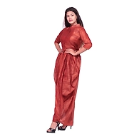Designer Dress-M-Fletcher Silk-Rust Orange