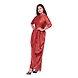 Designer Dress-L-Fletcher Silk-Rust Orange-1-sm
