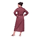 A Line Long Shirt-L-Linen-Red Black-2-sm