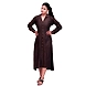 A Line Long Shirt-L-Linen-Chocolate-1-sm