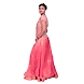 Indo Western Gown-M-Silk-Rust Pink-1-sm