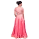Indo Western Gown-L-Silk-Rust Pink-2-sm