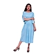 A Line Kurti-L-Jai Shree Cotton-Light Firozi-1-sm