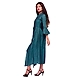 A Line Long Kurti-XL-Linen-Dark Firozi-2-sm