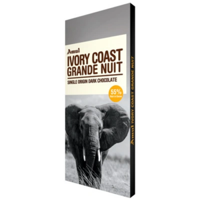 Amul ivory coast grande nuit chocolate 125gm