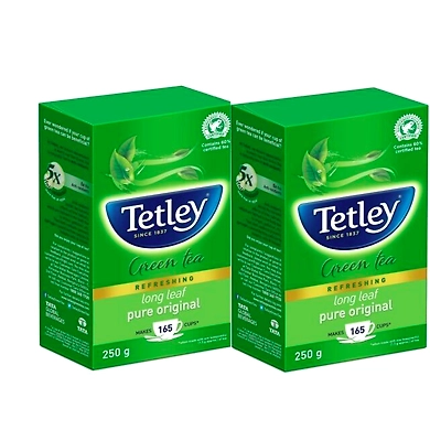 Tetley Green Tea - Long Leaf 2x250 gm Multipack-SKU-TEA-067