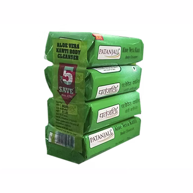 Patanjali ALOEVERA KANTI BODY CLEANSER-(4X1) 75 GM-GT107