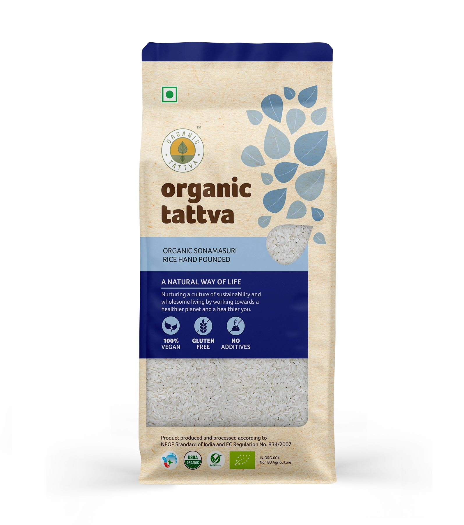 ORGANIC HAND POUND RICE-10610