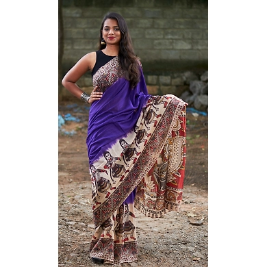 Purple Kalamkari dancing dolls-1