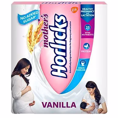 Horlicks Mother's Health &amp; Nutrition Drink - Vanilla Flavour, No Added Sugar-SKU-ANDIS-0160