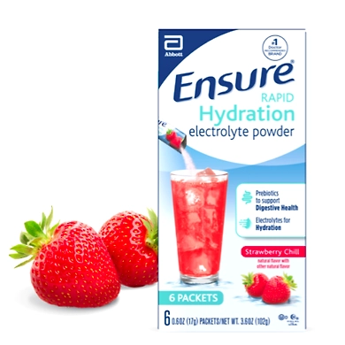 Ensure® Rapid Hydration Strawberry Chill Electrolyte Powder-SKU-RASS-0212