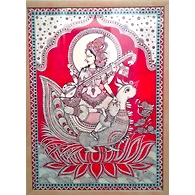Maa Saraswati (Indian unique MADHUBANI  art)
