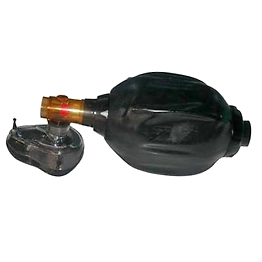 Black Rubber Resuscitator Adult (Autoclavable)
