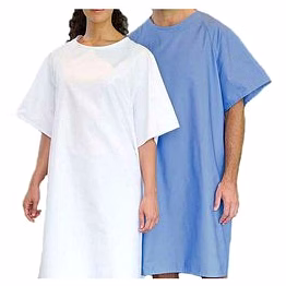 patient gown :back dori shirting
