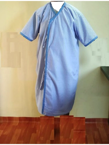 Patient Gown :Bath Rob Shirting-1
