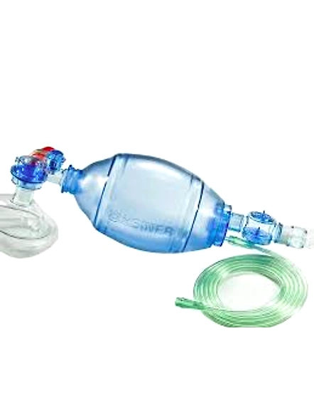 Resuscitator Adult with Pop - off Valve (Blue)-2