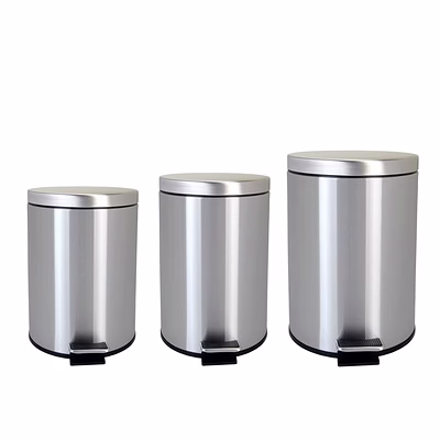 waste bin foot operated s.s