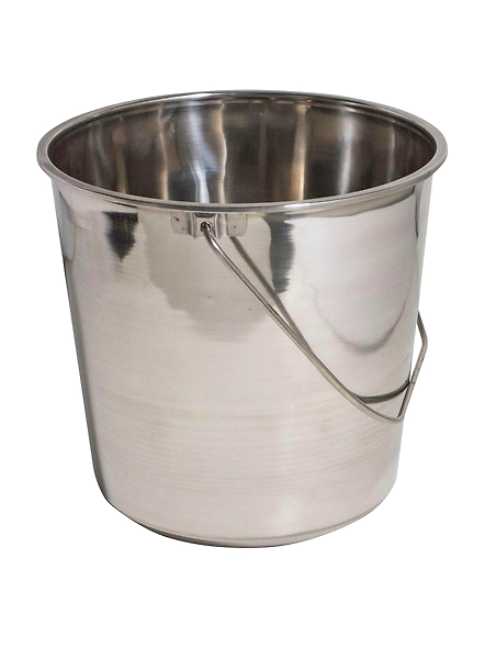 Pail (Bucket) with Cover, Stainless Steel-1