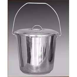 pail (bucket) with cover, stainless steel