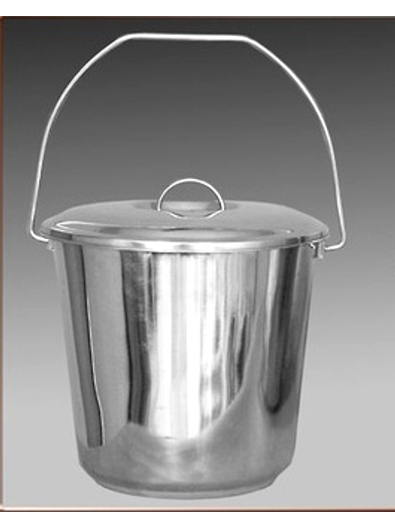 Pail (Bucket) with Cover, Stainless Steel-2