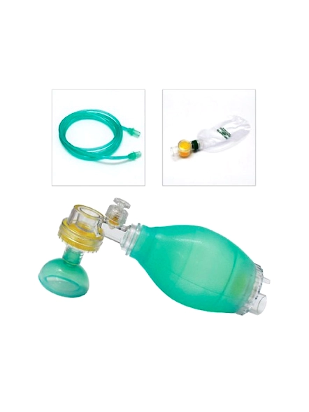 Artificial Resuscitator (Ambu Type Bag), Silicone (green), Infant, Autoclavable-3