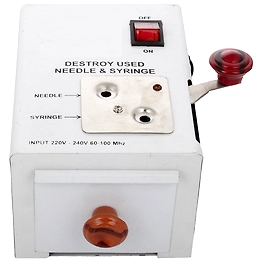 Instant needle burner & syringe destroyer