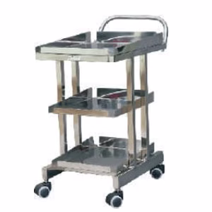BEDSIDE DRUG TROLLEY (STAINLESS STEEL)
