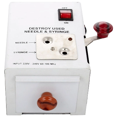 Instant needle burner & syringe destroyer