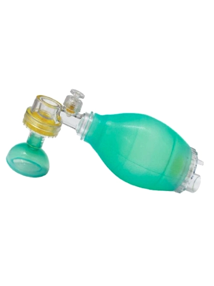 Artificial Resuscitator (Ambu Type Bag), Silicone (green), Infant, Autoclavable-6