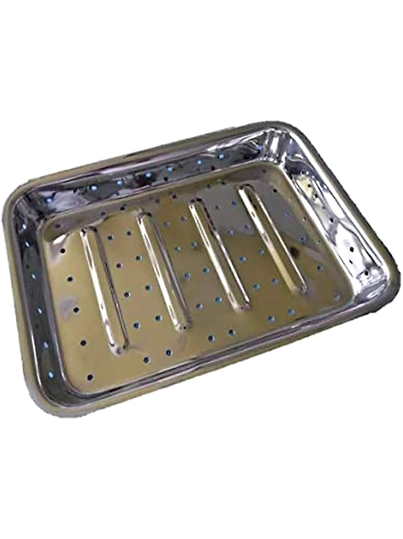 S.S PERFORATED INSTRUMENT TRAY WITH LID 9X6 HEAVY