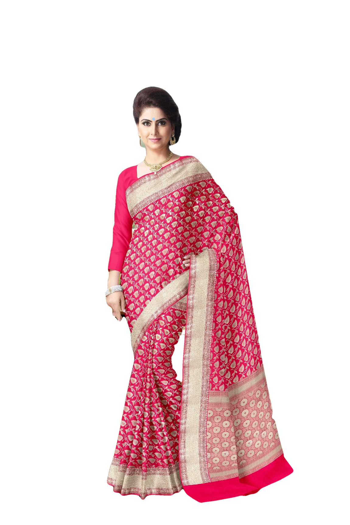 HANDLOOM WOVEN AND PRINTED INDIAN SAREES-12252210