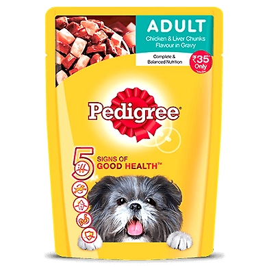 Pedigree Gravy Adult Chicken and Liver Chunks-SKU-VIJ-0044