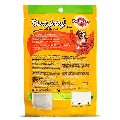 Pedigree Care and Treats Adult Meat Jerky Stix Bacon-60 Gm-1
