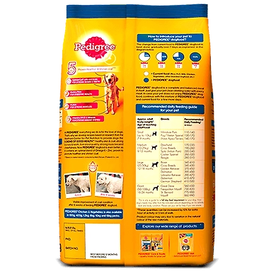 Pedigree Adult Chicken and Vegetables-3 Kg-1