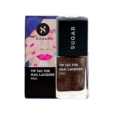 Tip Tac Toe Nail Lacquer 076 Black Burner (Black Gold With Shimmer)-SKU-VIJ-0282