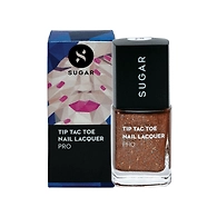 Tip Tac Toe Nail Lacquer 051 Social Sepia (Golden Brown Glitter)