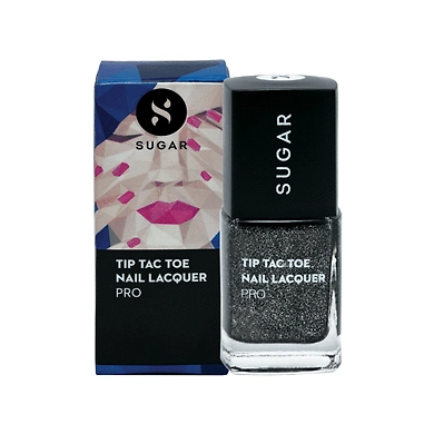 Tip Tac Toe Nail Lacquer 018 Bounce Black (Black Glitter)-SKU-VIJ-0292
