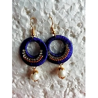 Blue Colour Hanging  Chandbali