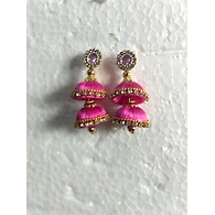 Double Jhumka Pink
