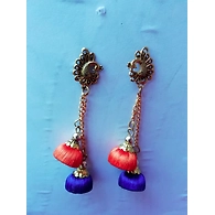 Long Oxidized Earring